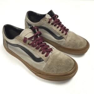 Vans Light Grey Canvas Suede Shoes 8 US Women